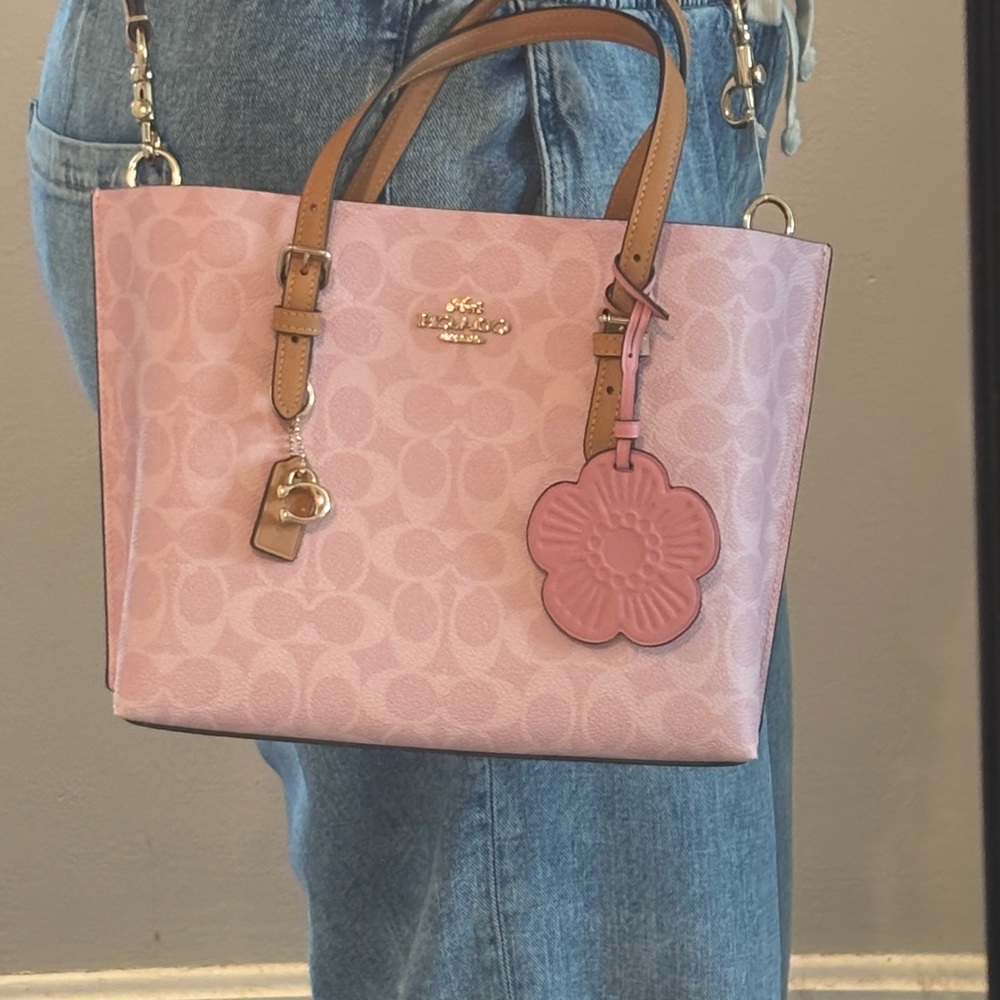 Powder Pink Coach Mollie Tote NWT - Picture 5 of 8